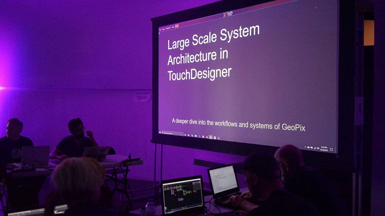 large scale system architecture in TouchDesigner workshop - Summit
