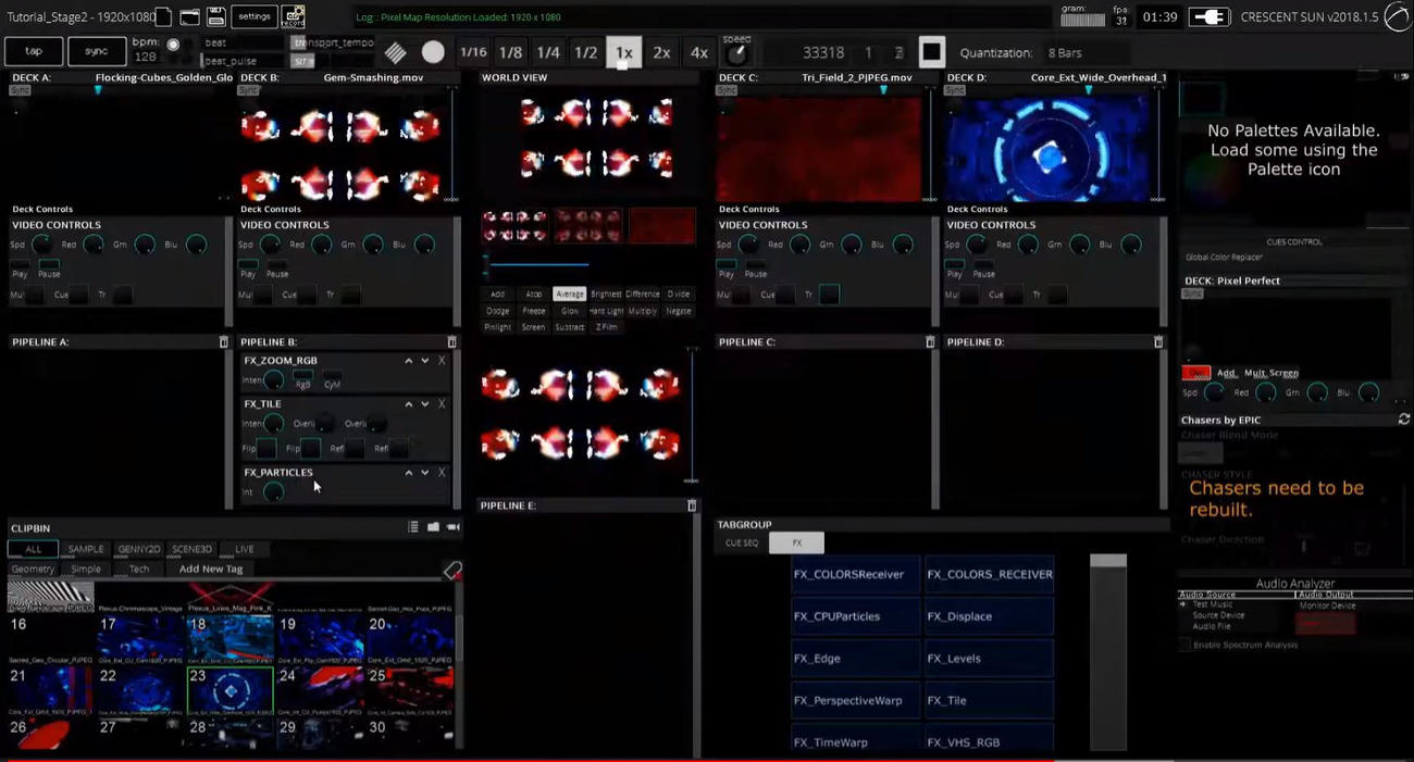 Crescent Sun VJ Live mode