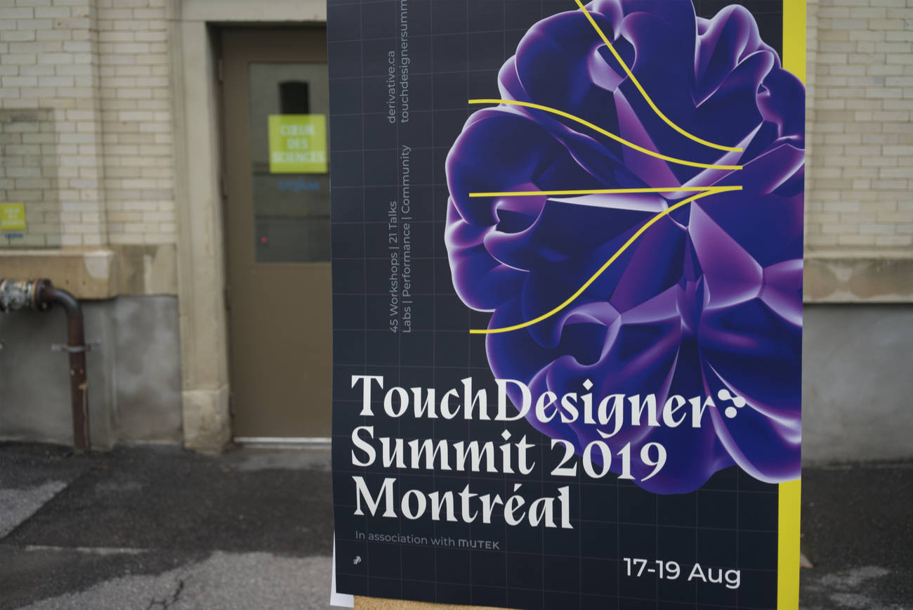TouchDesigner summit 2019 Montreal sign